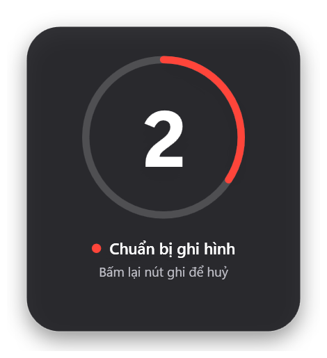 Đồng hồ đếm ngược trước khi bắt đầu quay bài giảng