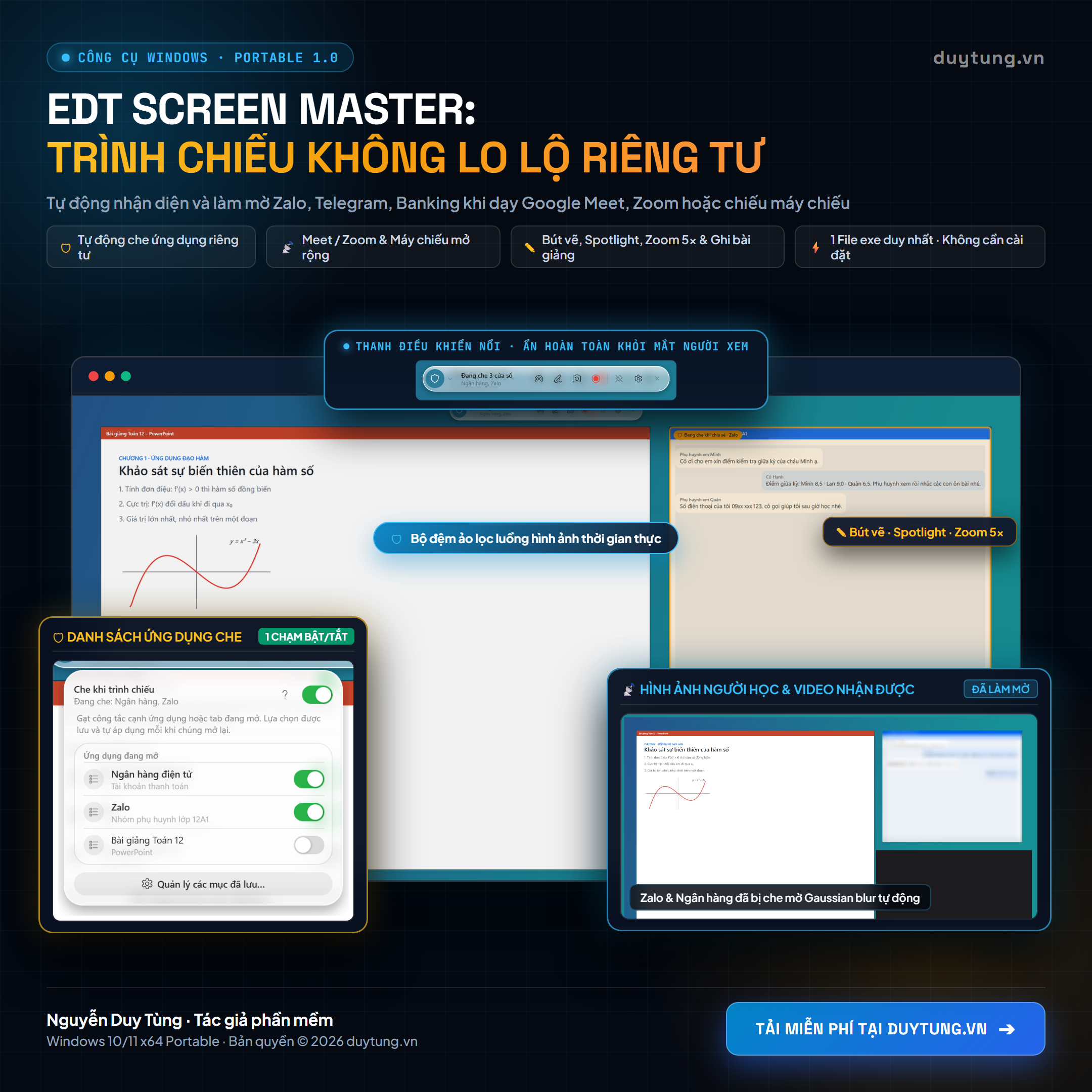 Tổng quan tính năng và giao diện ghép nối của phần mềm EDT Screen Master
